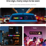 LEAPROCK 21" HD LED Light Sign for Car - Programmable Flexible Display with Bluetooth Control, Custom Logos/Animations & Eco Mode for Car Windshield