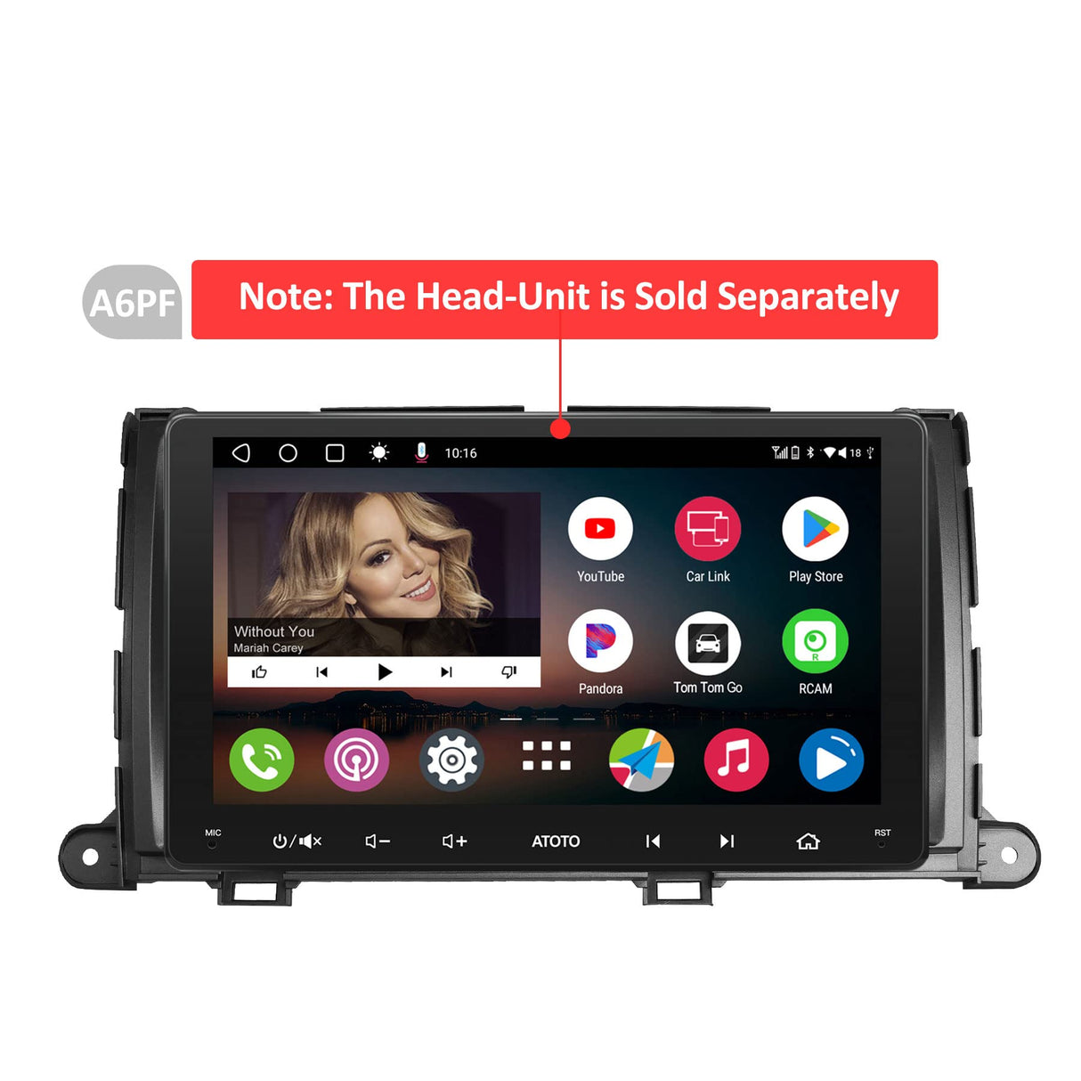 YOFUNG AC-TYSN01X-ST Installation Mounting Dash Kit for Toyota Sienna 2011-2014, Only Compatible with ATOTO IAH09D-Style Car Stereo