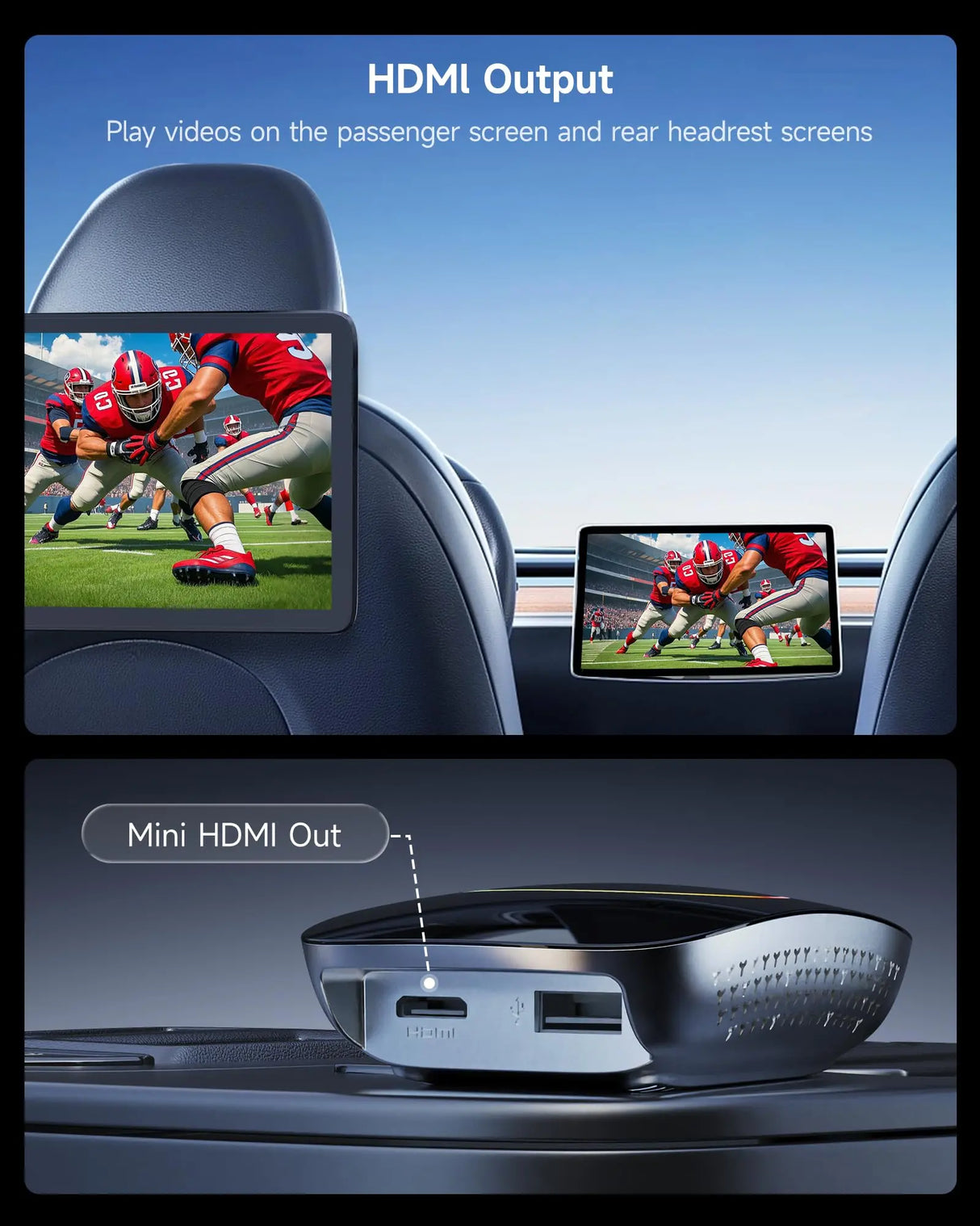 ATOTO CB4DT Wireless CarPlay Adapter, AI Box Android Auto 5-in-1 Video Box with YouTube, HDMI Output, Dual Bluetooth/WiFi, 4GB+32GB (Up to 256GB), DriveChat, Plug & Play, Stable Low-Latency Connection