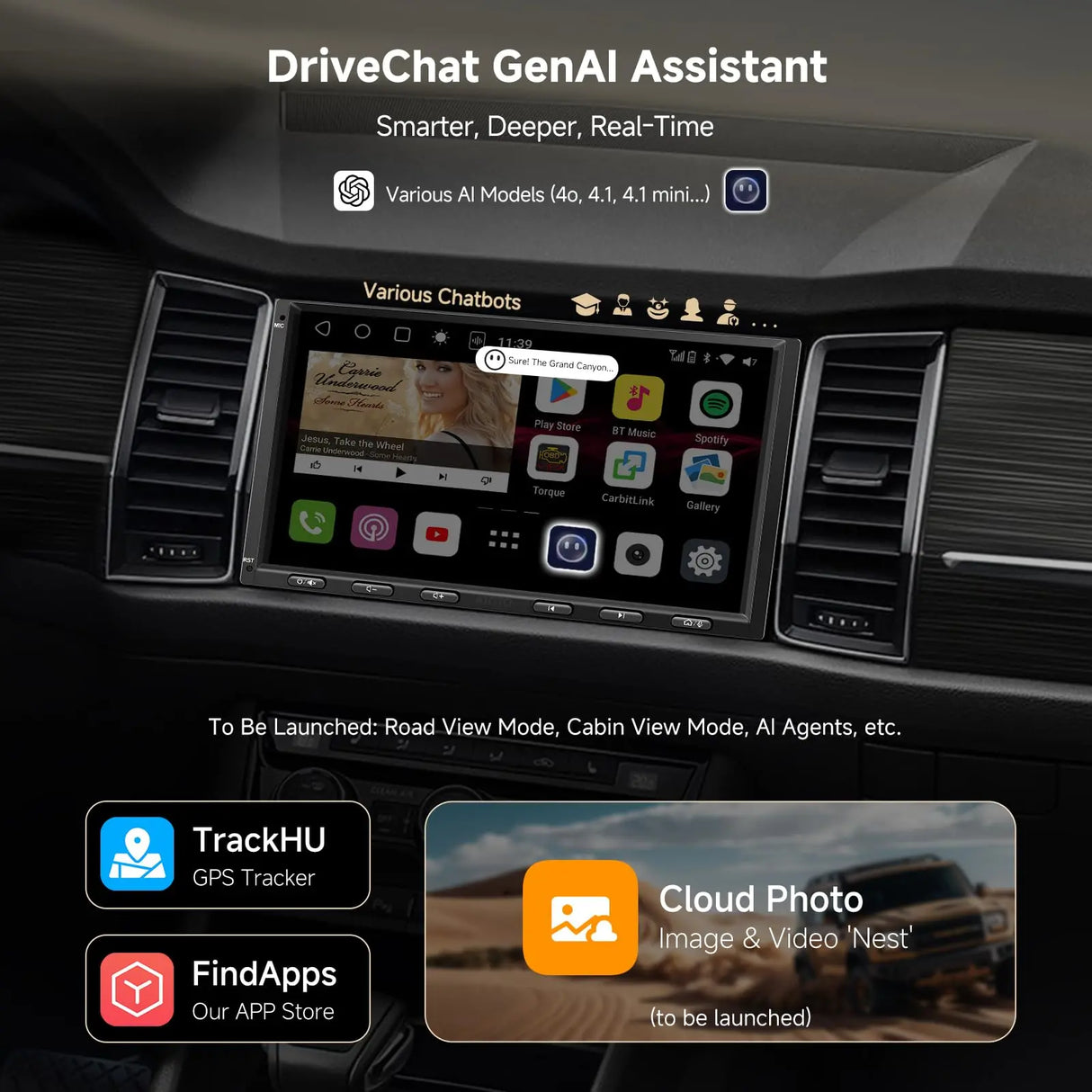 ATOTO S8G2A74MS 7" QLED Double Din Android Car Stereo & 1080P Front Camera, 4G+32G, Smart AI Chat, Wireless CarPlay & Android Auto, Dash Cam, Built-in 4G, Dual Bluetooth, WiFi/USB