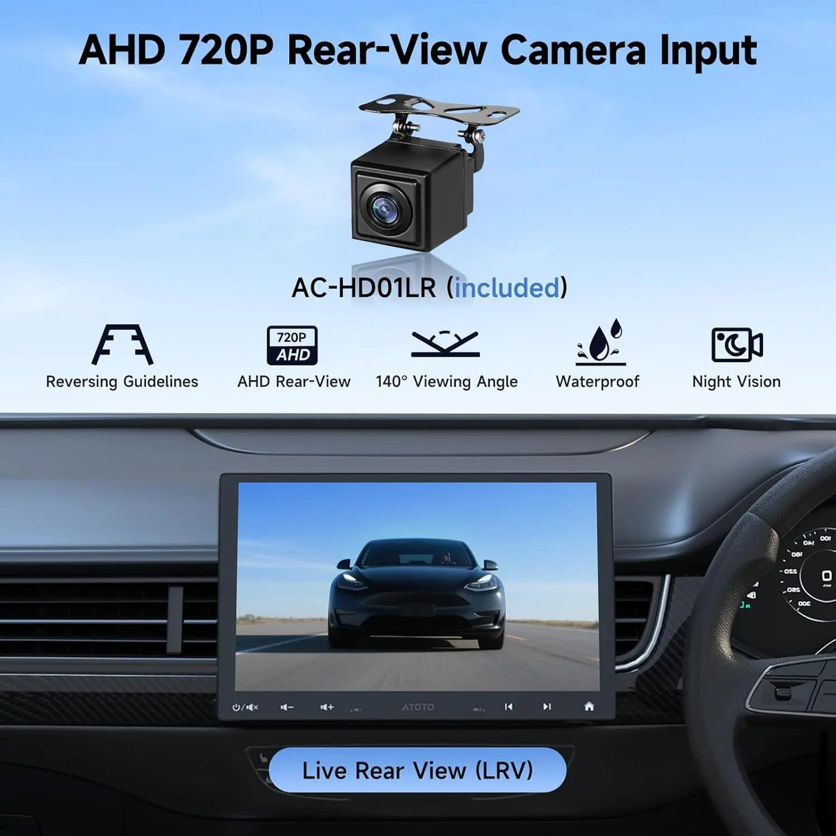 ATOTO A5LG110T 10" Android Double Din & Single Din Adaptive Car Stereo, Backup Camera, Floating QLED Screen Radio with Wireless CarPlay & Android Auto, WiFi/BT/USB Tethering, HD LRV, 2G+32G, DSP/FM