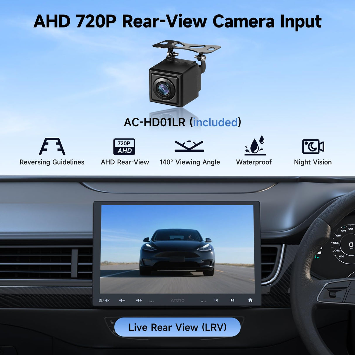 ATOTOEXCEL A5L 10.1 inch Double DIN &Single DIN Adaptive Android Car Stereo, Wireless CarPlay, Android Auto IPS Floating Screen Head Unit, 24-Band EQ, GPS Tracker, Backup Camera, HD LRV, 2G+32G