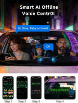 ATOTO CI-VIALD13 Scrolling Advertising LED Signs, AI Voice Control, Programmable led sign，Bluetooth APP Control，13.7" x 4"