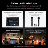 ATOTO AC-MICW2 Wireless Microphone Kit – Dual Rechargeable Karaoke Microphones with Receiver, Low Latency, 15m/49ft Range, 6-Hour Playtime, Compatible with V10 Series Car Stereos