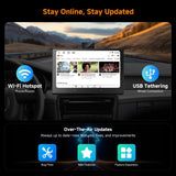 ATOTO P609S1N 9" Portable CarPlay Screen – Wireless CarPlay & Android Auto Touchscreen with Dash Cam, Bluetooth, GPS Navigation, Voice Control & Music Player, Plug & Play Car Stereo (P6 Standard DashCam)