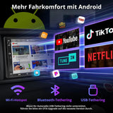 ATOTO A5LVWA7T 7" 2 DIN Autoradio Android mit Navi, kompatibel mit VW/Golf/Polo/Tiguan, Wireless CarPlay &amp; Android Auto, WiFi/BT/USB, 2G+32G, MirrorLink, DSP, FM/AUX/TF