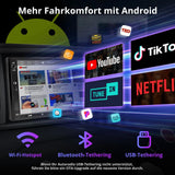 ATOTO A5LVWA7T 7" 2 DIN Autoradio Android mit Navi, kompatibel mit VW/Golf/Polo/Tiguan, Wireless CarPlay &amp; Android Auto, WiFi/BT/USB, 2G+32G, MirrorLink, DSP, FM/AUX/TF