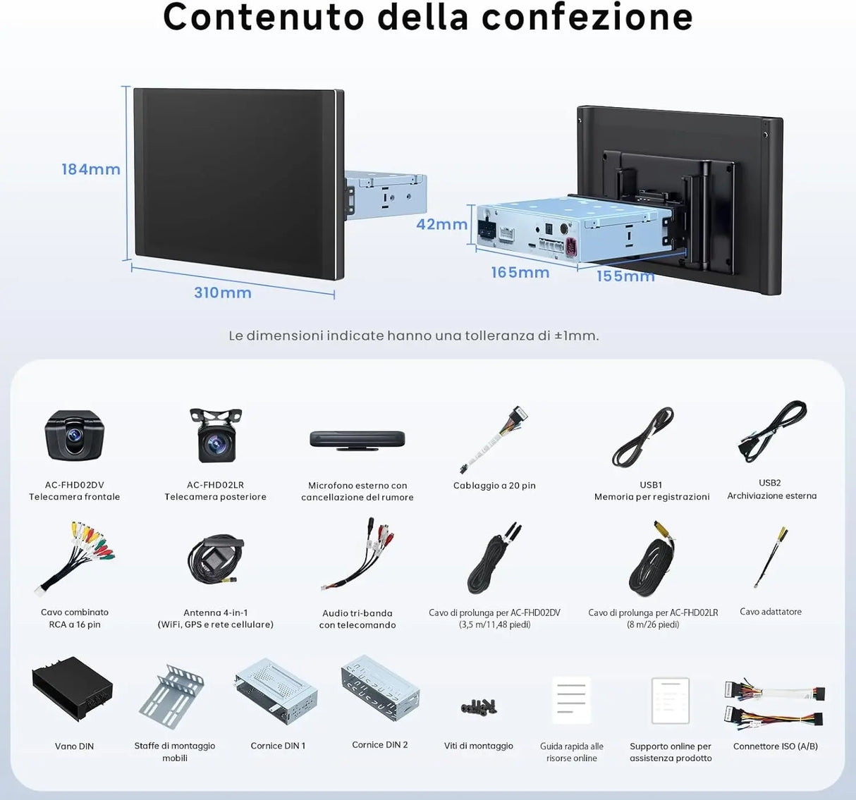 ATOTO X10G125E-R3 12,5" QLED 1 DIN & 2 DIN Android Autoradio con 2 Dashcam, Schermo Flexview, 8G+128G, CarPlay & Android Auto Wireless, Audio 7.1.2CH, 4G LTE, Wi-Fi Dual Band, EQ 36-B