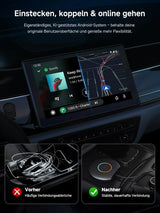 ATOTO CB6 Wireless CarPlay Adapter, Intelligenter AI-Sprachdongle mit GPS-Tracking, Kabelloses CarPlay und Android Auto, Bluetooth, 4GB+64GB, Kompatibel mit vielen Apps 