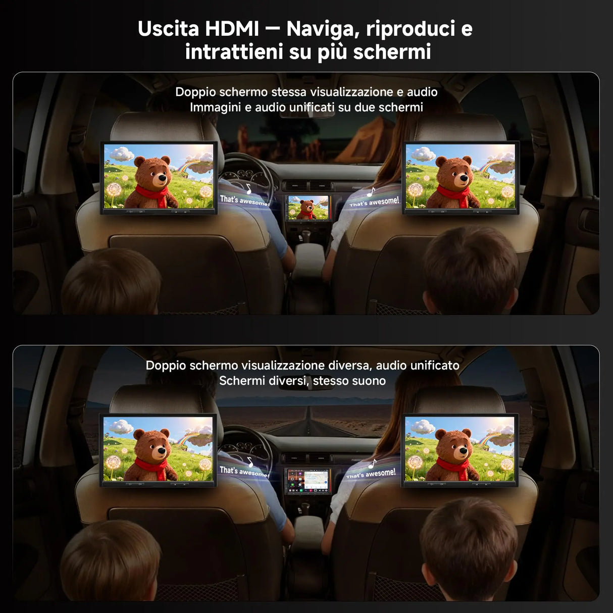 ATOTOEXCEL V10 Autoradio 2 Din Android 7" QLED, Karaoke in Auto, Registrazione Simultanea a 4 Telecamere, 4G SIM/Wi-Fi/USB Tethering, aptX HD Bluetooth, DSP Audio 7.1.2, IA Agentica