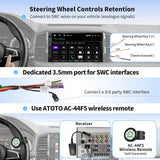 ATOTO F7WE 7inch Touchscreen Digital Media Receivers,Wireless Android Auto & CarPlay Connection,Double DIN Car Stereo, Bluetooth,HD Camera Input, Mirror Link, HD LRV, Support up to 512G SD, F7G2A7WE