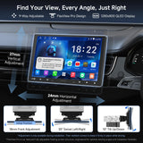ATOTOEXCEL A5L 10.1 inch Double DIN &Single DIN Adaptive Android Car Stereo, Wireless CarPlay, Android Auto IPS Floating Screen Head Unit, 24-Band EQ, GPS Tracker, Backup Camera, HD LRV, 2G+32G