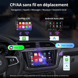 ATOTO A5LVWA7T Autoradio 2 DIN Android 7 Pouces | CarPlay Sans Fil & Android Auto | Navigation GPS | Compatible VW (Golf, Polo, Tiguan) | 2 Go RAM + 32 Go | WiFi/Bluetooth/USB