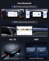 ATOTO CarWave CB6C Wireless CarPlay Adapter Android AI Box, 4G LTE Car Video Streaming Box for iPhone & Android Auto, Plug & Play, ChatGPT, YouTube, Netflix, TikTok, 4G+64G