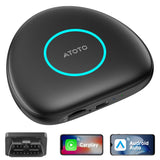 ATOTO CB6 AI Bluetooth CarPlay Adapter with OBDII Scanner, 8GB RAM, 128GB Storage, 4G LTE, GPS Navigation, Mirror Link, Voice Control, Bluetooth, OTA Updates