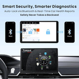 ATOTO CB4B Wireless CarPlay Adapter, Car Smart Box with Dual WiFi, Dual Bluetooth, AI DriveChat, 4G+32G – Supports Netflix/YouTube/128GB TF Card, Plug & Play, Android AI Box, 2025 Upgrade, Black
