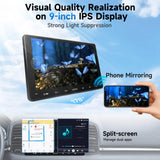 ATOTOZONE 9 inch Android Double Din Head Unit Car Stereo with Sat Nav, Wireless CarPlay&Android Auto, Wi-Fi/Bluetooth/USB, 24 EQ & Built-in AMP, FM/AM, Mirror Link, HD LRV, A5LG209T