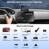 ATOTO 9 Inch Android Portable Car Stereo with 4G+32G, Wireless CarPlay and Android Auto, in Dash GPS Navigation System with 4G Dual BT WiFi Dashcam Backup Camera, P909PRS3