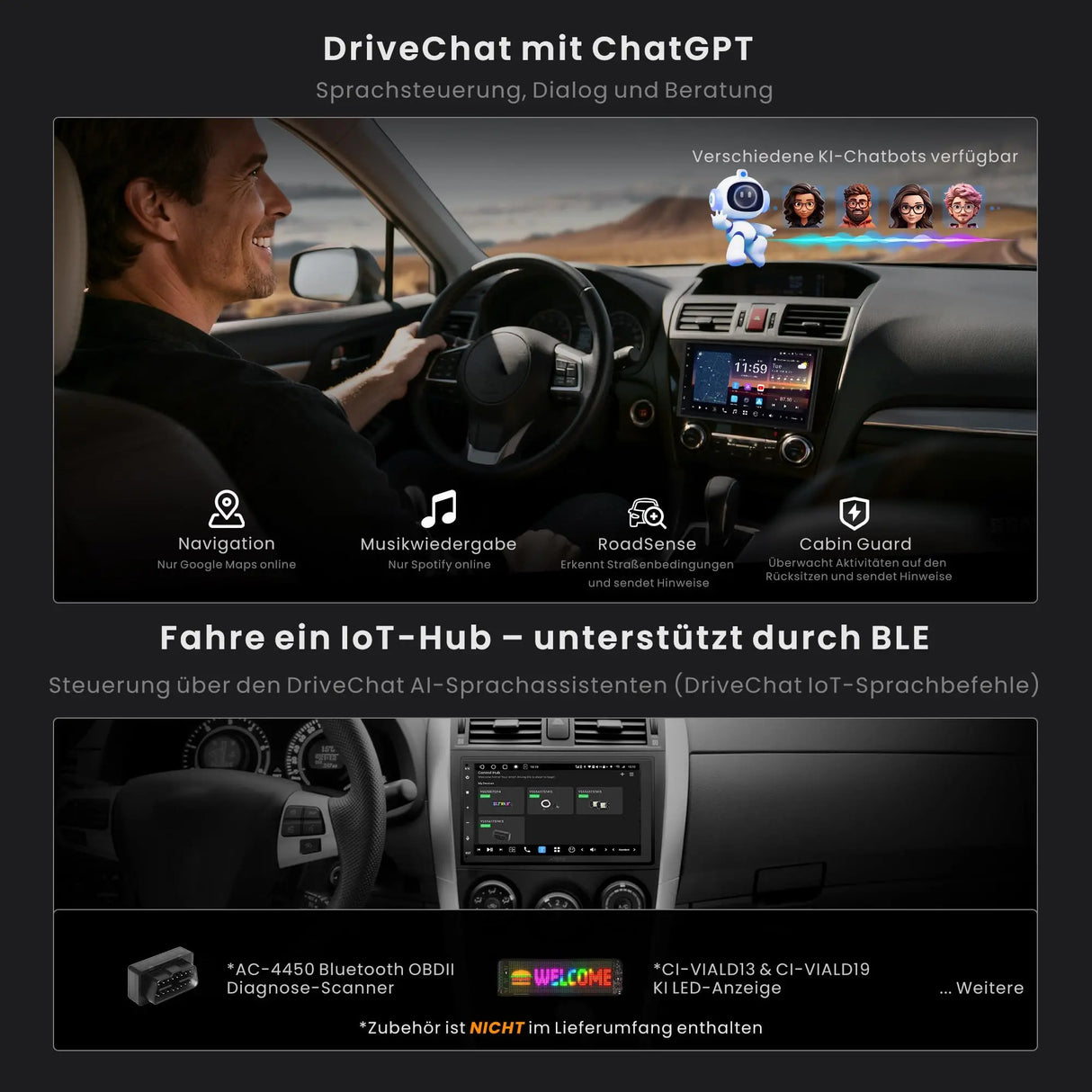 ATOTO X10DG2B7E 7" 2 DIN Autoradio mit Android und DAB+, 8+128GB, 4G LTE, KI-Sprachsteuerung, Kabelloses CarPlay &amp; Android Auto, Dual-Mikrofon, Bluetooth, Kameraeingang, 36-Band EQ, HDMI-Eingang