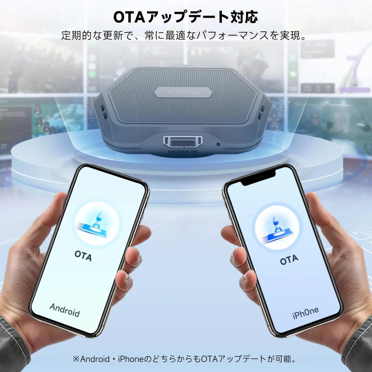 ATOTO AD1 ワイヤレスアダプター HDMI搭載 CarPlay用2in1ドングル TV