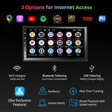 ATOTO A6G2B7PF 7" QLED Double Din Car Stereo, Touchscreen, Wireless CarPlay and Android Auto, Dual Bluetooth, GPS Tracking, MirrorLink, WiFi/BT/USB Tethering, 2G+32G