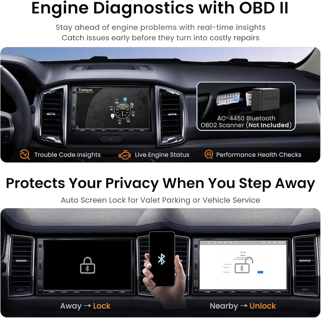 ATOTO S8L 7" Double Din Car Stereo, 4G LTE, Wireless CarPlay & Android Auto