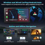 ATOTO P9 9インチポータブルナビ リアカメラ付き、4G LTE対応、ワイヤレスAndroid Auto/CarPlay、4G+32G、1280×720 QLEDディスプレイ、Bluetooth、GPS、HDMI、4音声出力