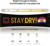 LEAPROCK 21" HD LED Light Sign for Car - Programmable Flexible Display with Bluetooth Control, Custom Logos/Animations & Eco Mode for Car Windshield