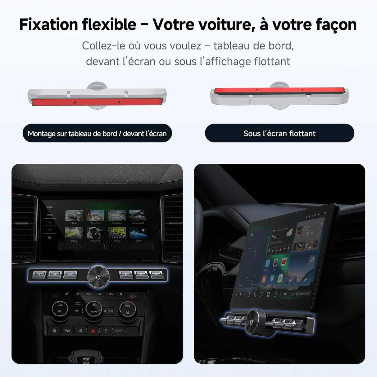 ATOTO AC-44F20 Télécommande sans Fil Autoradio avec Touches Rétroéclairées, Montage Souple et Bouton Personnalisable, Compatible avec A6, A5L, S8 (sauf S8 PN), X10, V10 et Autres Marques SWC Learning