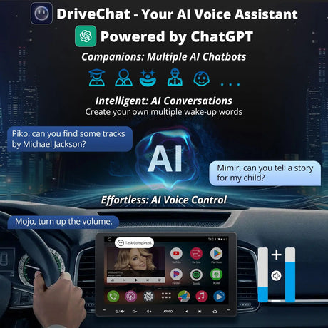 [9 Umfragen] ATOTO A6 PF Doppeltes DIN-Android-Autoradio, kabelloses CarPlay und Android Auto, Display IPS, Doppeltes BT, Internet mit Tethering WiFi/BT/USB, HD LRV, 2G+32G, A6G209PF