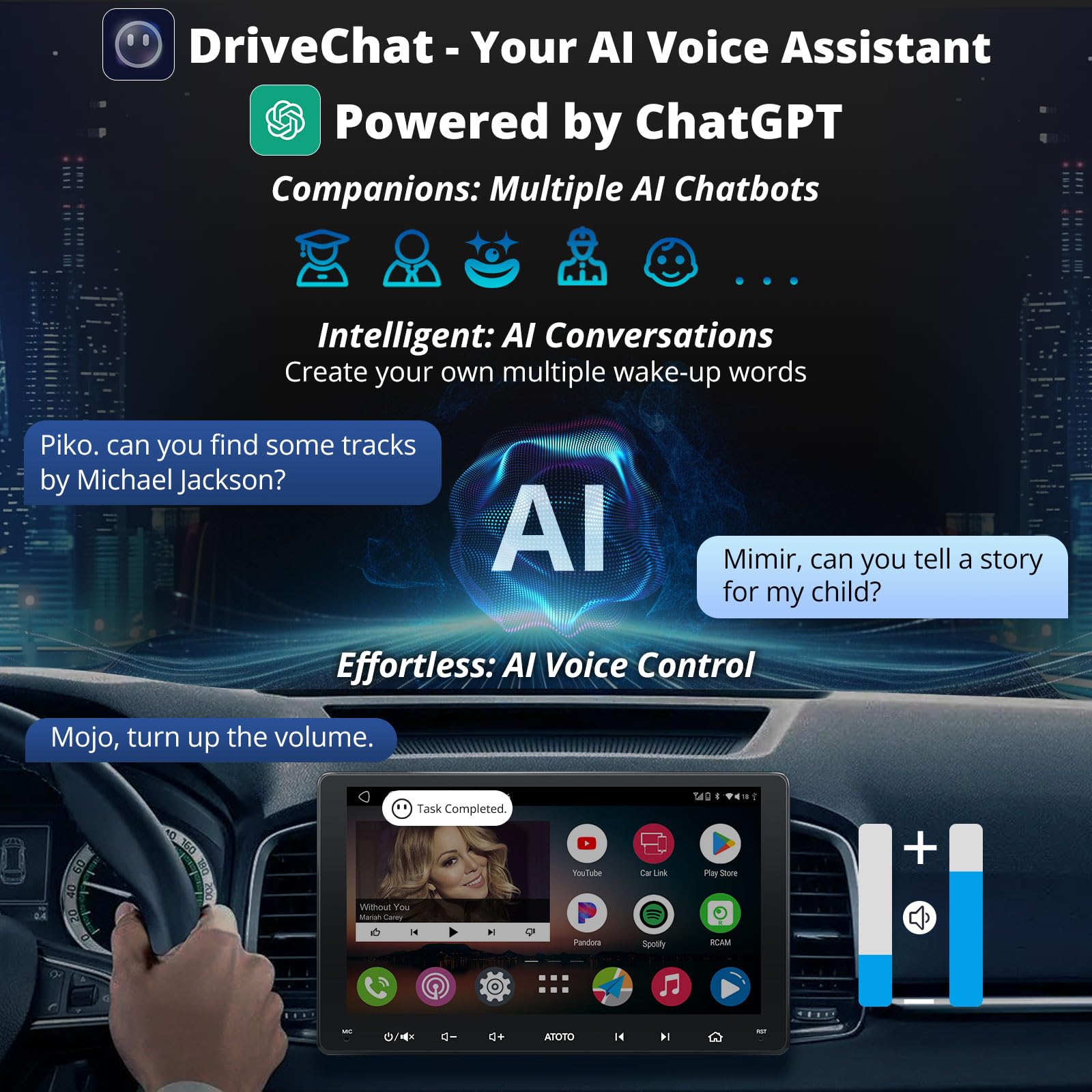 9inch] ATOTO A6 PF A6G209PF Double-DIN Android Car Stereo, Wireless C