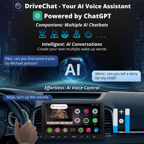 [9inch] ATOTO A6 PF Android Car Stereo, Double-DIN Radio, Wireless CarPlay & Wireless Android Auto, Mirror Link, GPS Tracking，in-Dash Navigation, Dual Bluetooth, HD LRV, 2G+32G, A6G209PF