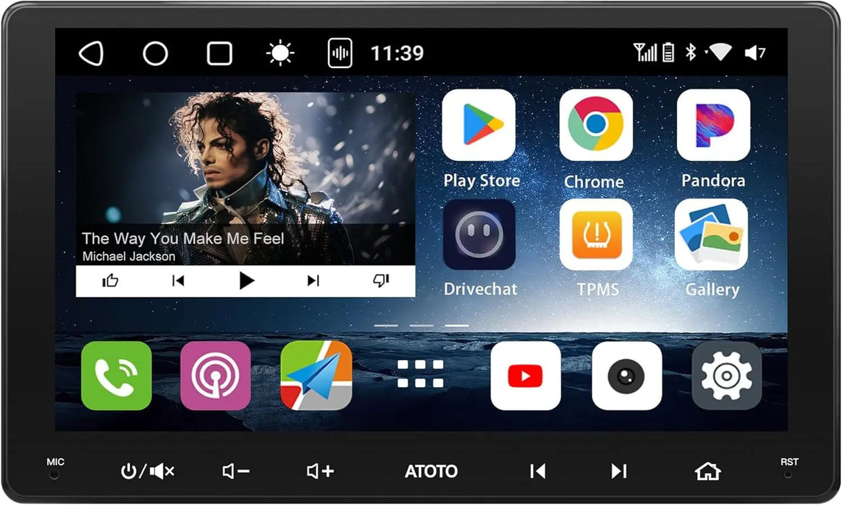 ATOTO S8G2094MS 9" Double Din Car Stereo, 8-Core, 1280x720 QLED Touchscreen, Wireless CarPlay and Android Auto, 4+32G, Dual Bluetooth, WiFi/BT/USB Tethering, Plug and Play, GPS Tracking, SCVC