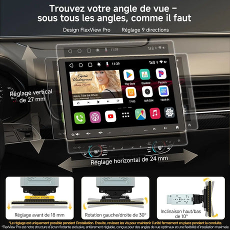 ATOTO S8G1104MS 1 Din Android Autoradio 10,1" Floating Screen, 4G LTE, Wireless CarPlay & Android Auto, 4G+32G, AI Intelligence, Dual Bluetooth, 36-Band EQ&DSP, SCVC/LRV