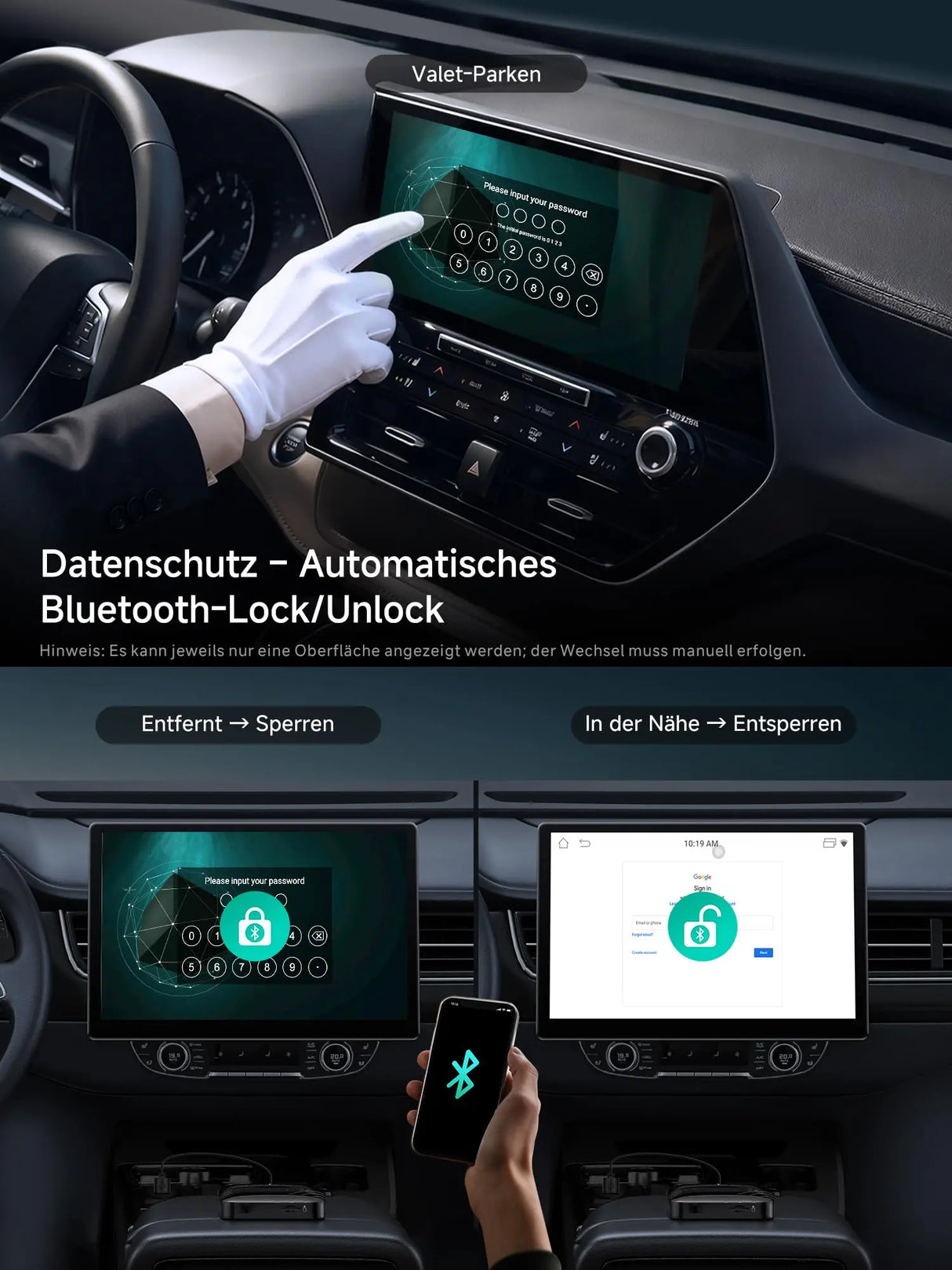 ATOTO CB4B Wireless CarPlay Adapter – Dual WLAN, Dual Bluetooth, 128GB TF-Karte, 4GB+32GB, Plug &amp; Play Android AI Box mit KI-DriveChat, Netflix/YouTube, Schwarz 