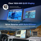 ATOTO P507SD 7" Portable CarPlay Screen with 1080P Backup Camera & Remote Control – Wireless CarPlay & Android Auto Touchscreen, Dash GPS Navigation, QLED Glare-Suppressing Display, MirrorLink