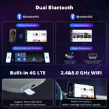 ATOTOZONE CB6 CarPlay AI Box&Android AI Box, Wireless CarPlay/Android Auto Adapter, Plug & Play CarWave Car Smart Box with AI DriveChat, GPS Track, Android 13, 2 BT, 4G LTE, 4G+64G, Silver