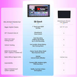 ATOTOZONE S8 Gen4 7" Android Double DIN Car Stereo with 4G LTE, Wireless CarPlay & Android Auto, QLED Touchscreen, DSP 4V Pre-Outs, Optical Out, HDMI in/Out, GPS Tracker, LED Sync Bar, S84G2D7PB