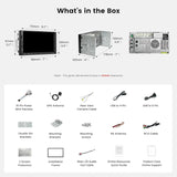ATOTOZONE S8 Gen4 7" Android Double DIN Car Stereo with 4G LTE, Wireless CarPlay & Android Auto, QLED Touchscreen, DSP 4V Pre-Outs, Optical Out, HDMI in/Out, GPS Tracker, LED Sync Bar, S84G2D7PB