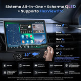ATOTO 14.1" QLED X10G141E Autoradio Android compatibile 1 e 2 DIN, 8GB+128GB, Schermo Flexview, Audio 7.1.2 CH, CarPlay & Android Auto Wireless, 4G LTE, Wi-Fi Dual Band, EQ 36-B, HDMI IN