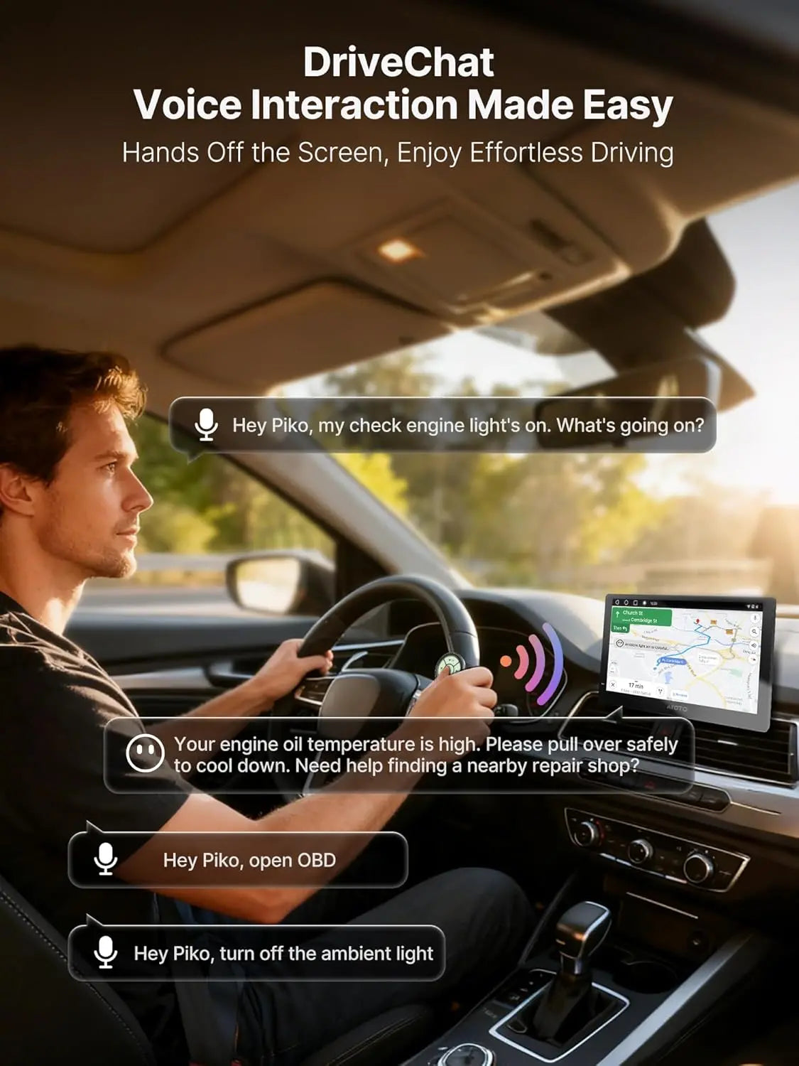ATOTO P909PR1N-S3 9" QLED Portable Car Display – Dash Cam DVR & AHD Rear Camera Ready, Wireless CarPlay & Android Auto, Full Android, 4G LTE, Dual BT, AI Voice