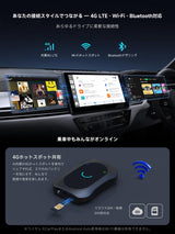 ATOTO CB7SBX カープレイ AI ボックス｜ワイヤレスCarPlay・Android Auto対応｜フルAndroid 8GB+128GB・4G LTE・カメラ/DVR対応・YouTube/Netflix再生・HDMI入出力・デュアルBT/Wi-Fi/GPS内蔵