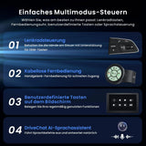 ATOTOZONE 10" QLED AI Android Autoradio 1 DIN, Floating Screen Auto, 8G+128G In-Dash Navigation, 4G LTE, Kabelloses CarPlay &amp; Android Auto, Dual-Phone &amp; 2 Bluetooth, SCVC, GPS-Tracking, X10G110E