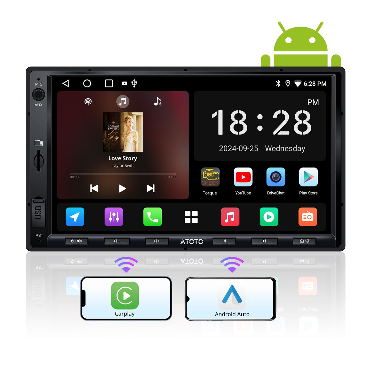A5L Double DIN Car Stereo