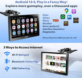 2+32G Android Portable CarPlay Car Stereo, Wireless Car Play Android Auto Screen for Car with GPS Navigation WiFi, Dual Bluetooth, USB Tethering, SWC, Rear View Camera, P907SD-S2