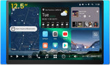 ATOTO X10G225E 12.5" QLED Autoradio Bluetooth 2 Din Android, 8+128 GB, CarPlay senza fili & Android Auto, 4G LTE, Assistente vocale AI, GPS, Doppio microfono, LRV, 36B-EQ, Ingresso HDMI