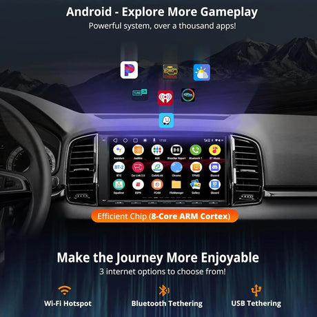 ATOTO A6G2A7PF 7" Double Din Radio with Backup Camera & OBD2 Scanner, Wireless CarPlay & Android Auto, 2G+32G, ChatGPT, LRV, WiFi/BT/USB Tethering, GPS Tracker, Dual Bluetooth