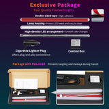 ATOTO CI-FLT01 Smart Car LED Lights - App Controlled RGB Interior Lighting, 160 LEDs, 16M Colors, 21 Music Modes, Front/Rear Independent Control