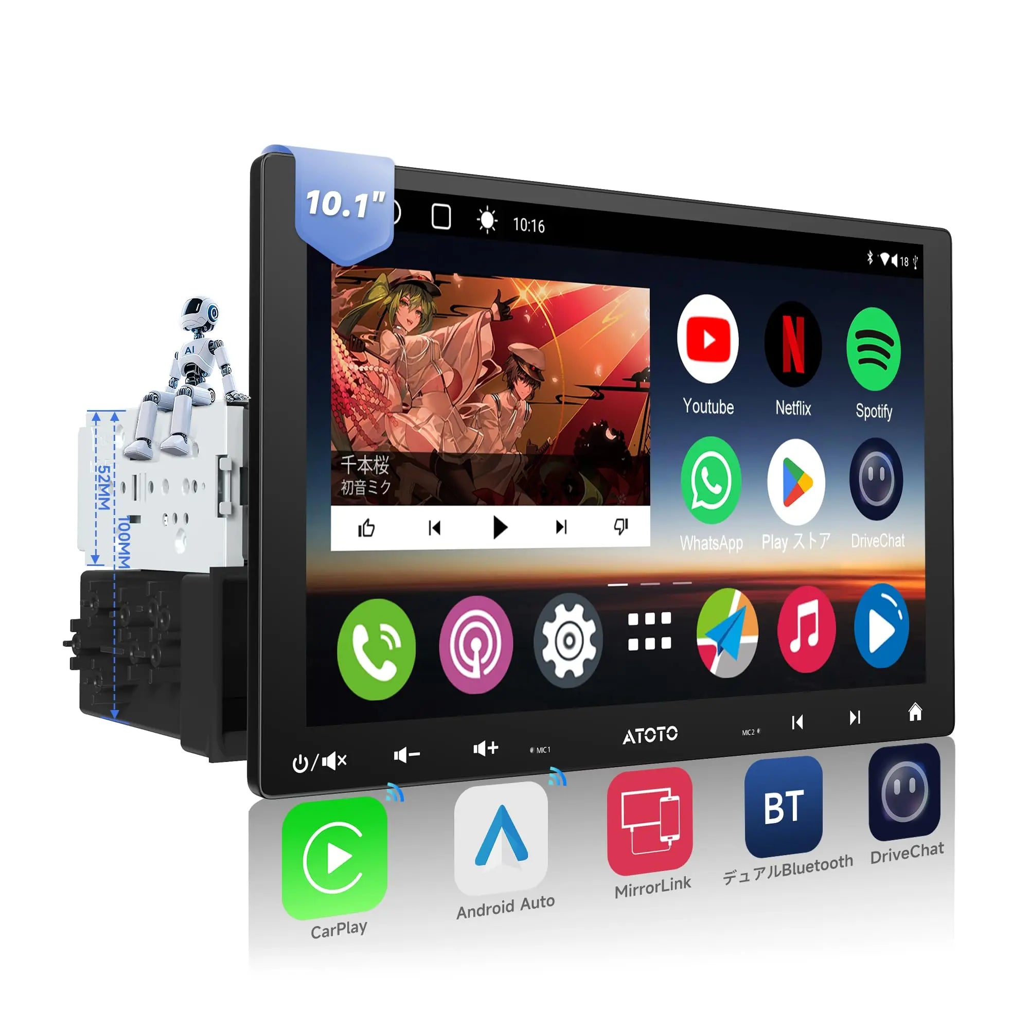 ATOTO A6PP ディスプレイオーディオ未使用品 中古 ATOTO A6 Android ディスプレイオーディオ 7インチ 中古 ATOTO A6