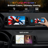 ATOTOZONE A5L 10.1inch Double DIN Car Stereo, 2G+32G Android Car Radio with Wireless CarPlay&Android Auto, WiFi/Bluetooth/USB, Full Touchscreen, MirrorLink, 24B-EQ DSP, LRV/FM/SWC,AI&GPS Tracking